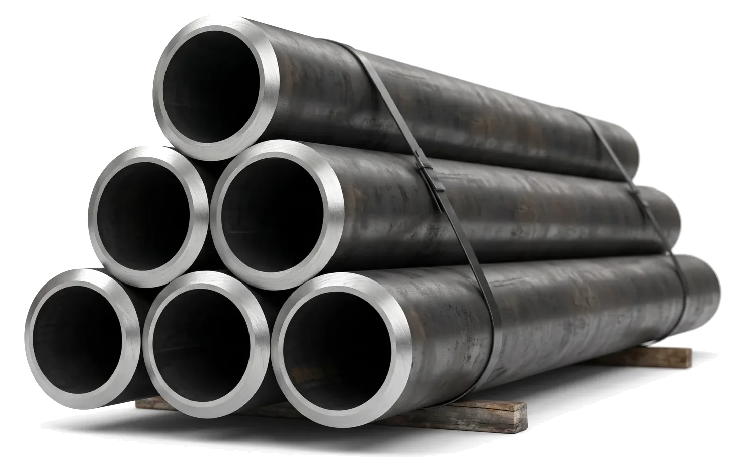 Bundle of seamless steel pipes